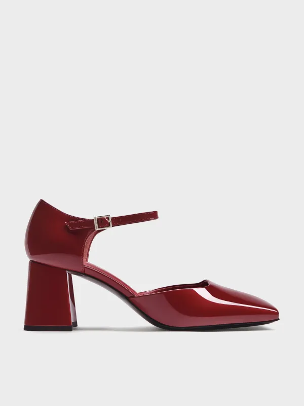 Charles & Keith - Patricia Patent Square-Toe D'Orsay Pumps sold by Charles & Keith