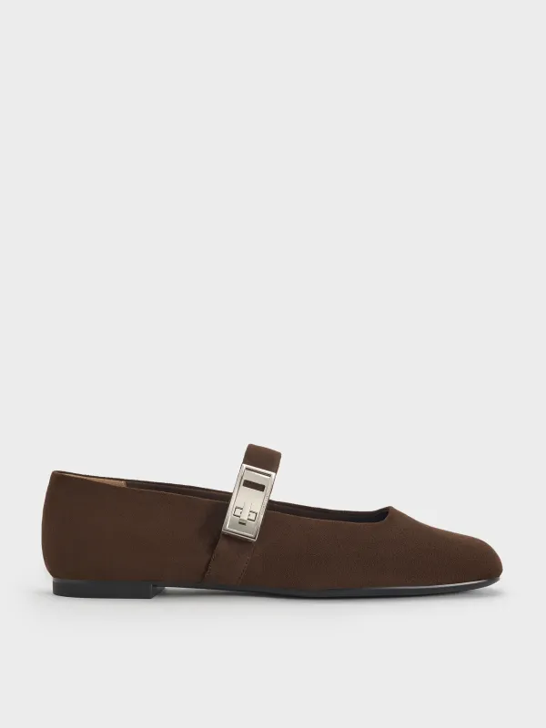 Charles & Keith - Lando Faux Suede Mary Jane Flats sold by Charles & Keith
