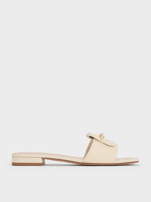 Charles & Keith - Knotted Accent Slide Sandals made by Charles & Keith