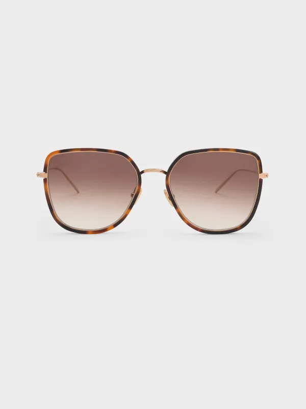 Charles & Keith - Lisbeth Tortoiseshell Butterfly Sunglasses sold by Charles & Keith