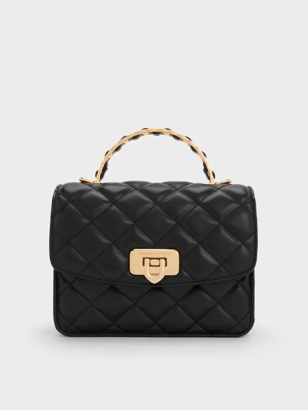 Charles & Keith - Cressida Quilted Top Handle Bag sold by Charles & Keith