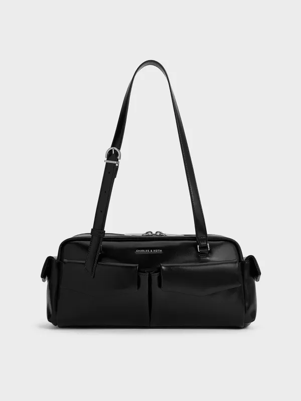 Charles & Keith - Rachel Elongated Multi-Pocket Shoulder Bag sold by Charles & Keith