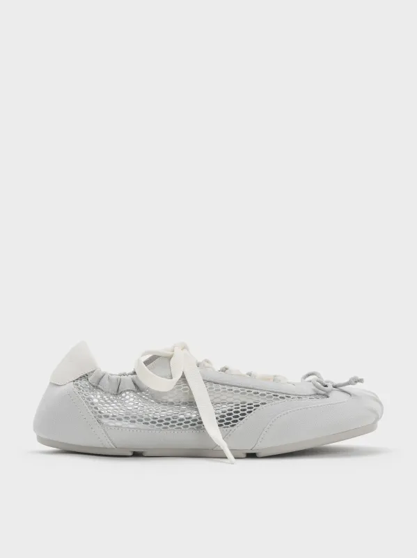 Charles & Keith - Cece Mesh Ruched Bow Ballet Sneakers sold by Charles & Keith