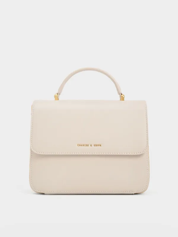Charles & Keith - Octavia Front Flap Top Handle Bag sold by Charles & Keith