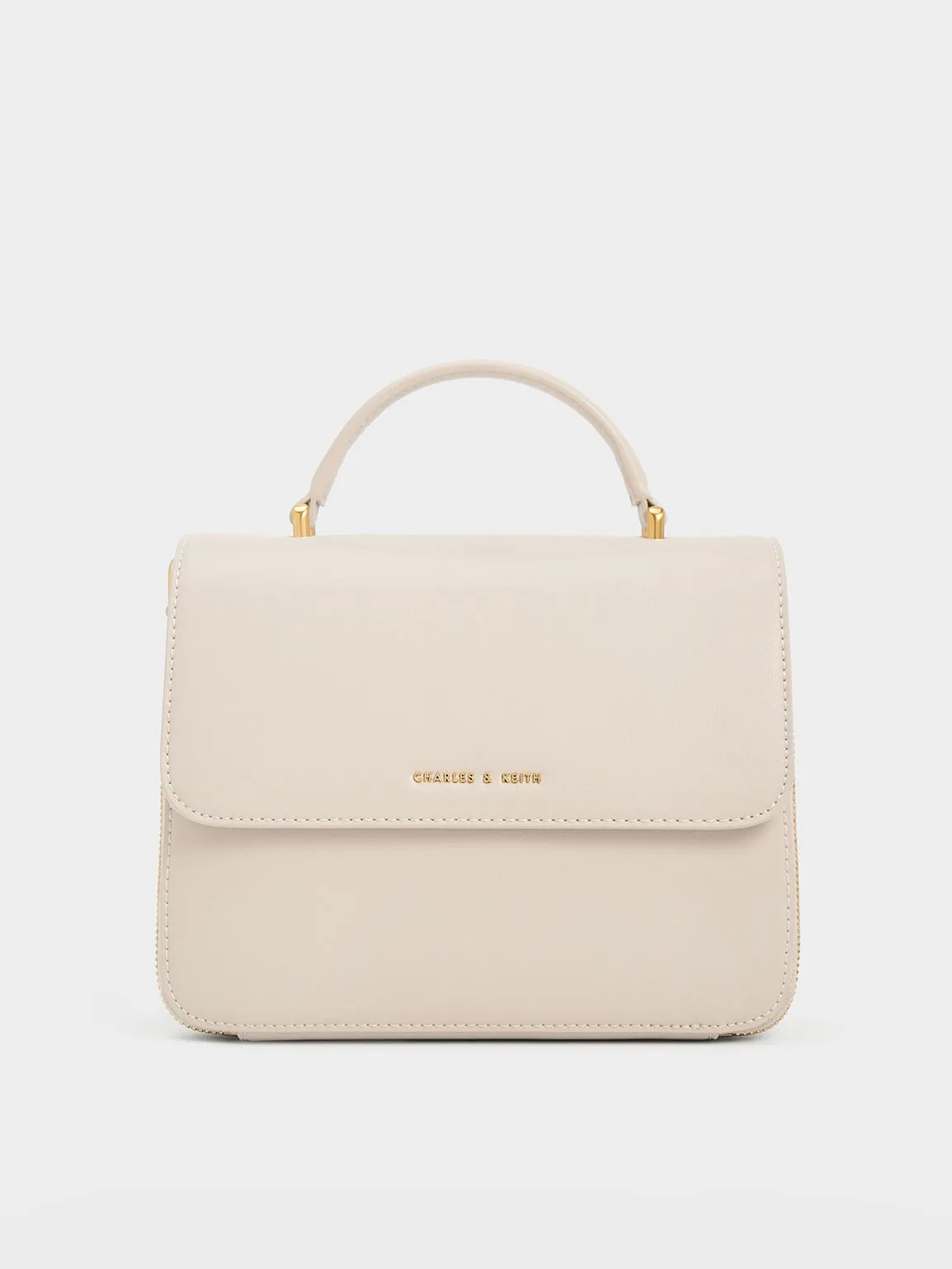 Charles & Keith - Octavia Front Flap Top Handle Bag sold by Charles & Keith