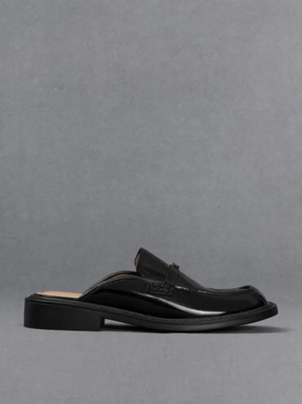 Charles & Keith - Tahlia Leather Loafer Mules sold by Charles & Keith
