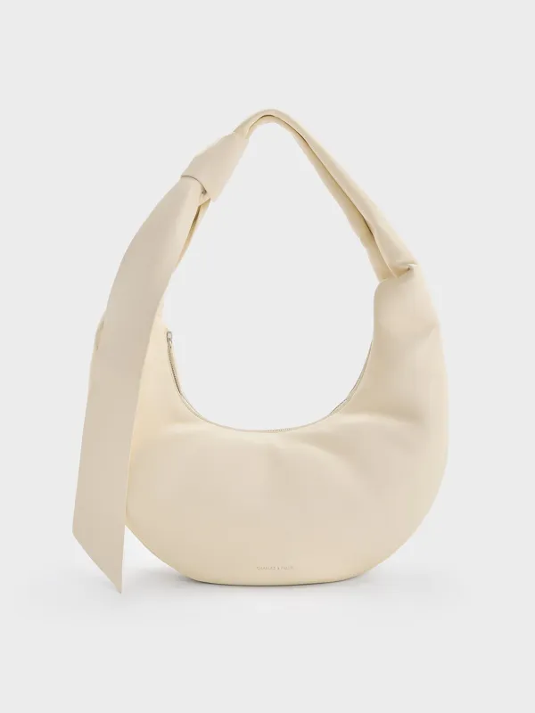 Charles & Keith - Toni Knotted Crescent Hobo Bag sold by Charles & Keith