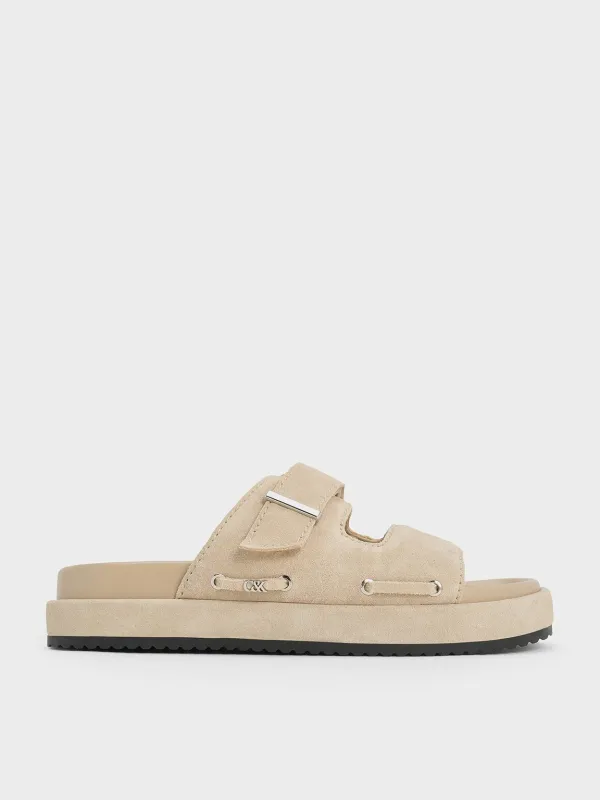 Charles & Keith - Kori Suede Slide Sandals sold by Charles & Keith