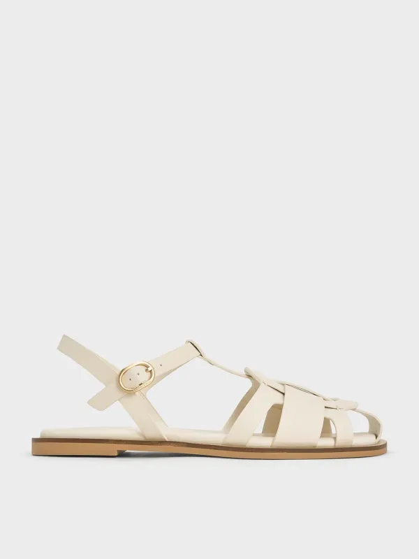 Charles & Keith - Easley T-Bar Caged Sandals sold by Charles & Keith