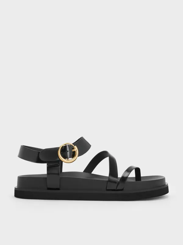 Charles & Keith - Buckled Ankle-Strap Strappy Sandals sold by Charles & Keith