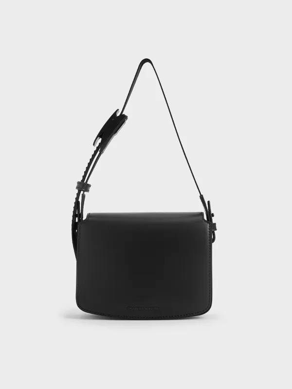 Charles & Keith - Boxy Front Flap Shoulder Bag sold by Charles & Keith