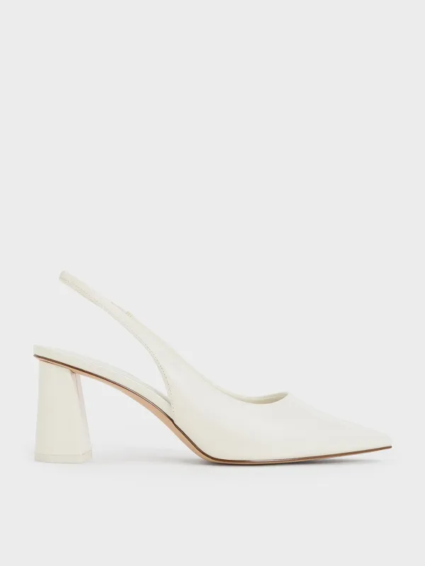 Charles & Keith - Teagan Trapeze Heel Slingback Pumps sold by Charles & Keith