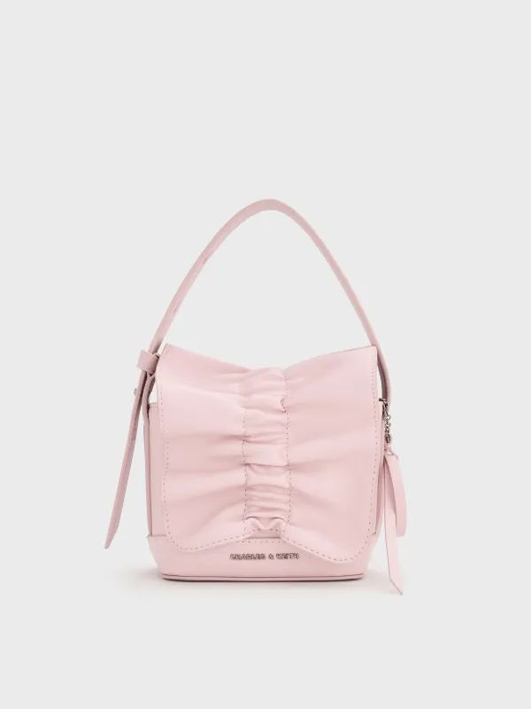 Charles & Keith - Kadee Ruched Bow-Charm Mini Bag made by Charles & Keith