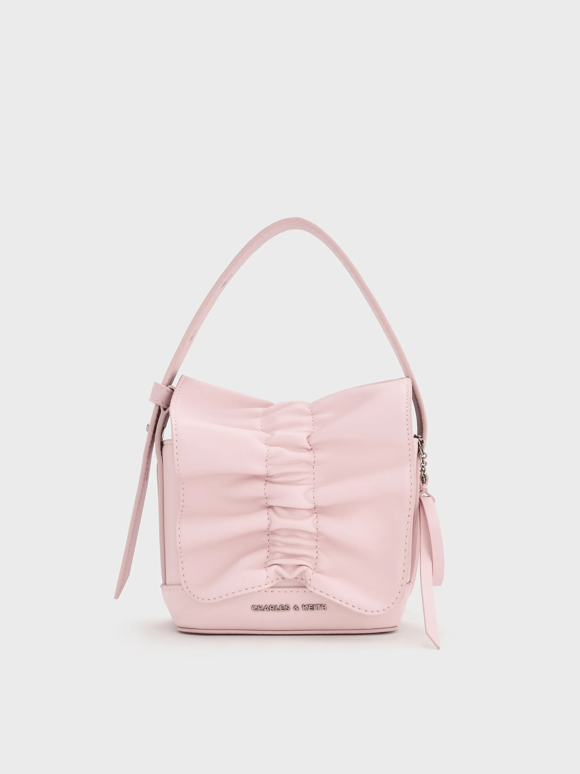 Charles & Keith - Kadee Ruched Bow-Charm Mini Bag sold by Charles & Keith