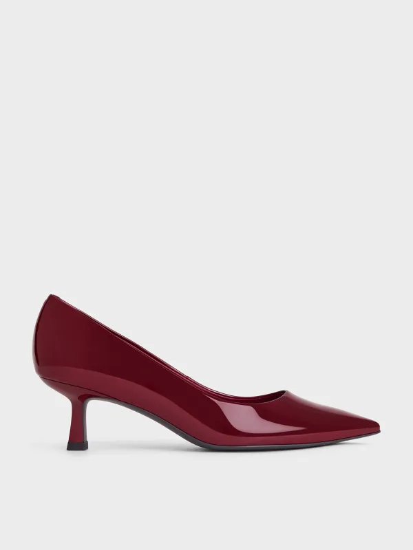 Charles & Keith - Emmy Patent Pointed Kitten Heel Pumps sold by Charles & Keith