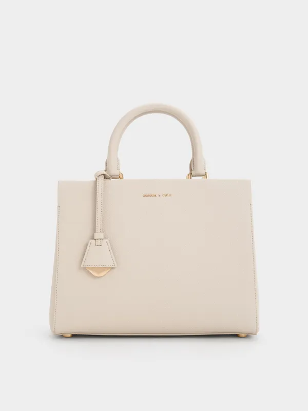 Charles & Keith - Mirabelle Structured Top Handle bag sold by Charles & Keith