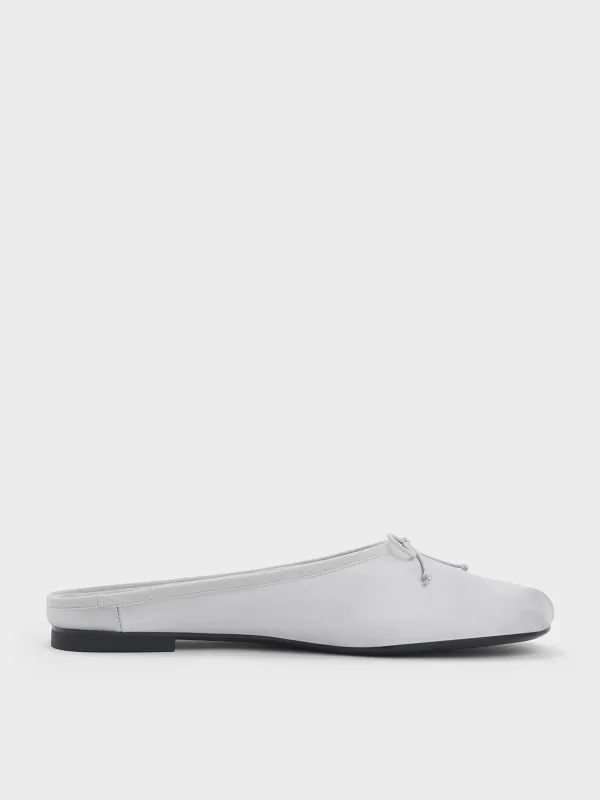 Charles & Keith - Satin Bow Flat Mules sold by Charles & Keith