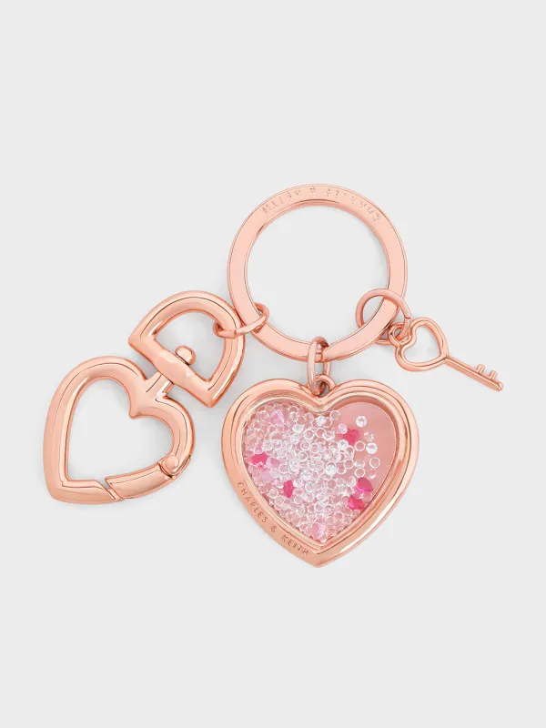 Charles & Keith - Heart Lock Crystal Keychain sold by Charles & Keith
