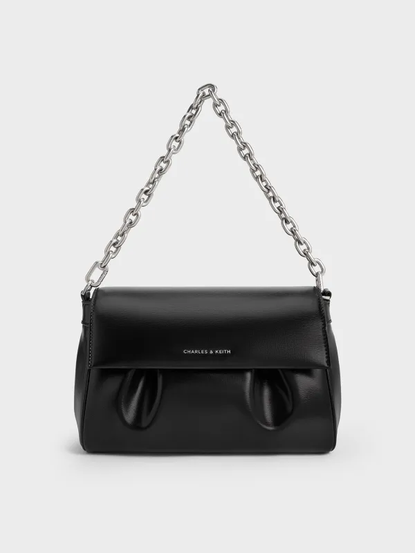 Charles & Keith - Calla Front Flap Chain-Handle Bag made by Charles & Keith