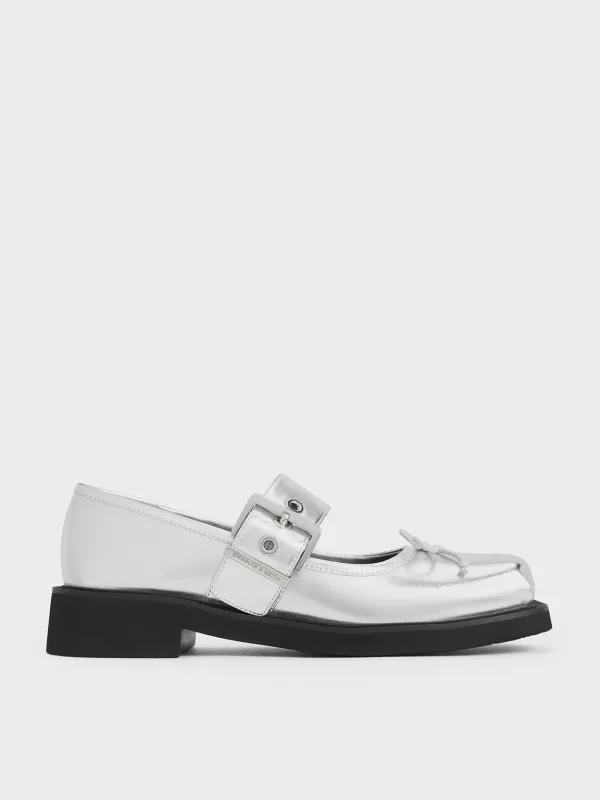 Charles & Keith - Metallic Bow Buckled Mary Janes sold by Charles & Keith