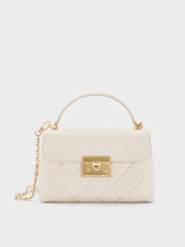 Charles & Keith - Alva Quilted Top Handle Bag sold by Charles & Keith