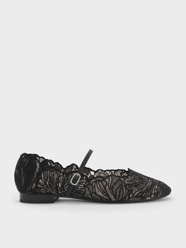 Charles & Keith - Meja Floral Mary Jane Flats sold by Charles & Keith