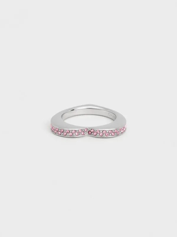 Charles & Keith - Malorie Crystal Heart Ring sold by Charles & Keith