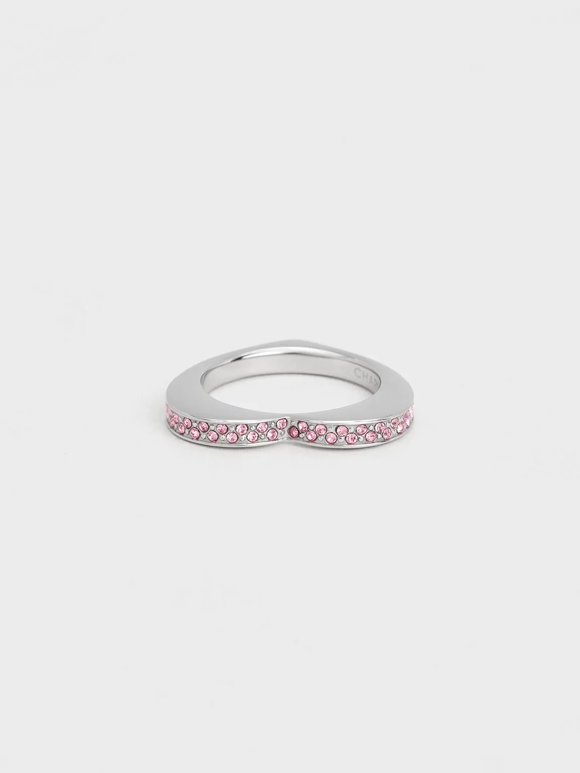 Charles & Keith - Malorie Crystal Heart Ring sold by Charles & Keith