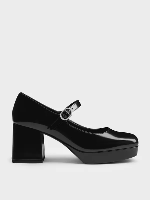 Charles & Keith - Platform Block-Heel Mary Jane Pumps sold by Charles & Keith