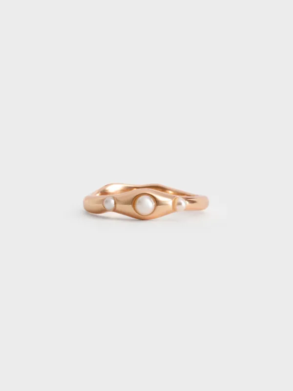 Charles & Keith - Corrine Pearl Sculptural Ring sold by Charles & Keith