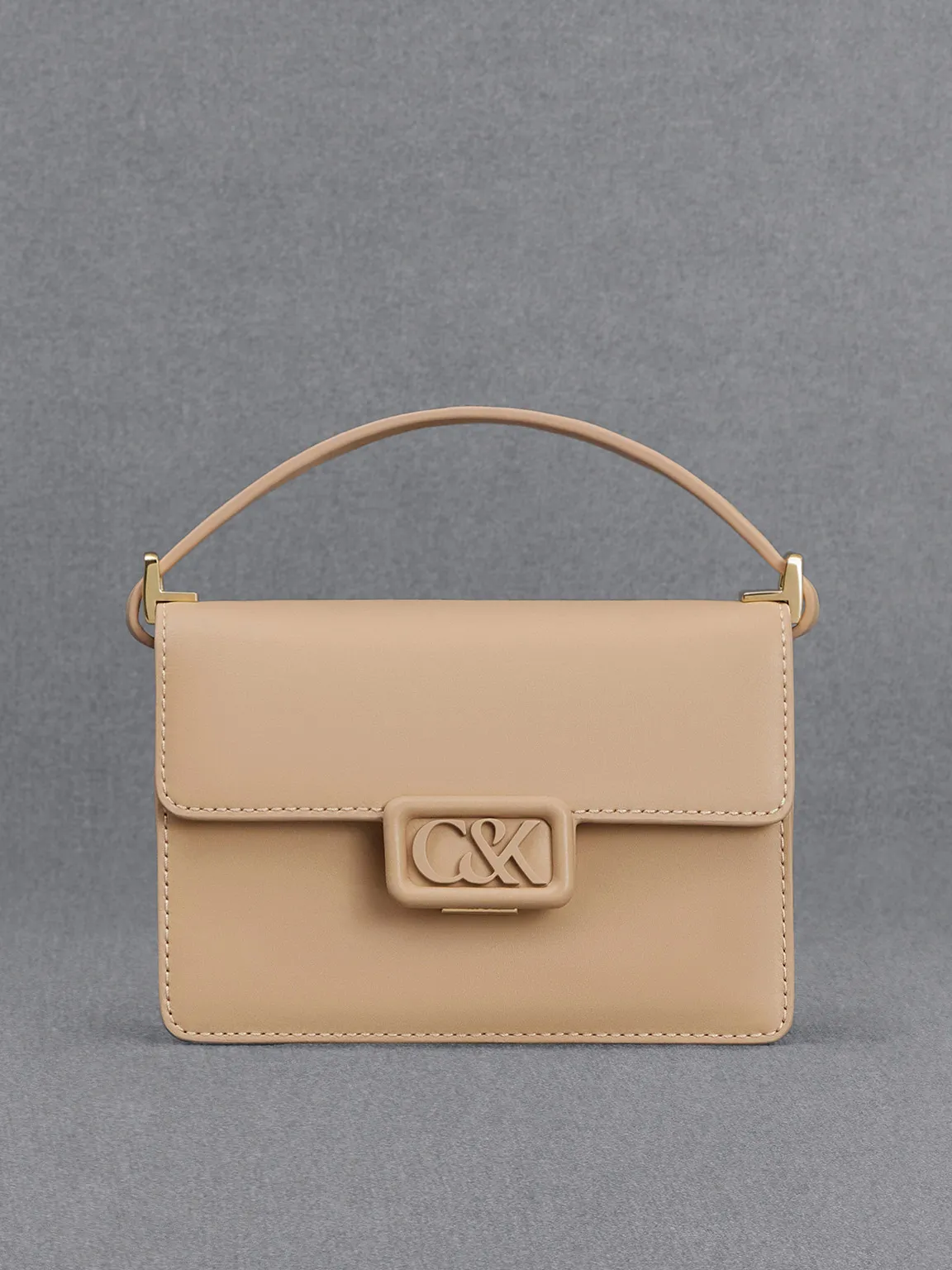 Charles & Keith - Leather Boxy Bag sold by Charles & Keith