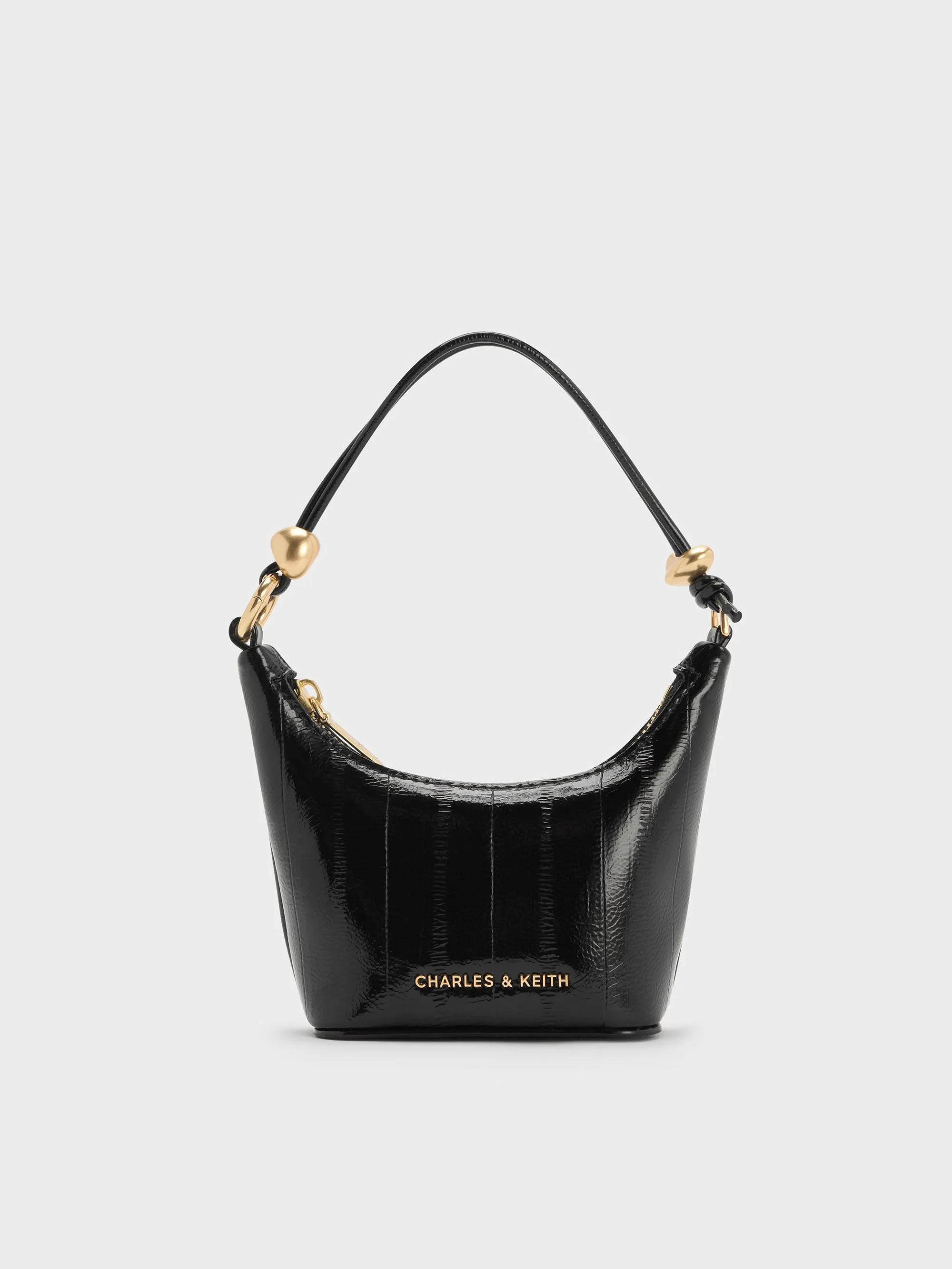 Charles & Keith - Micro Augustine Eel-Effect Chain-Handle Bag sold by Charles & Keith