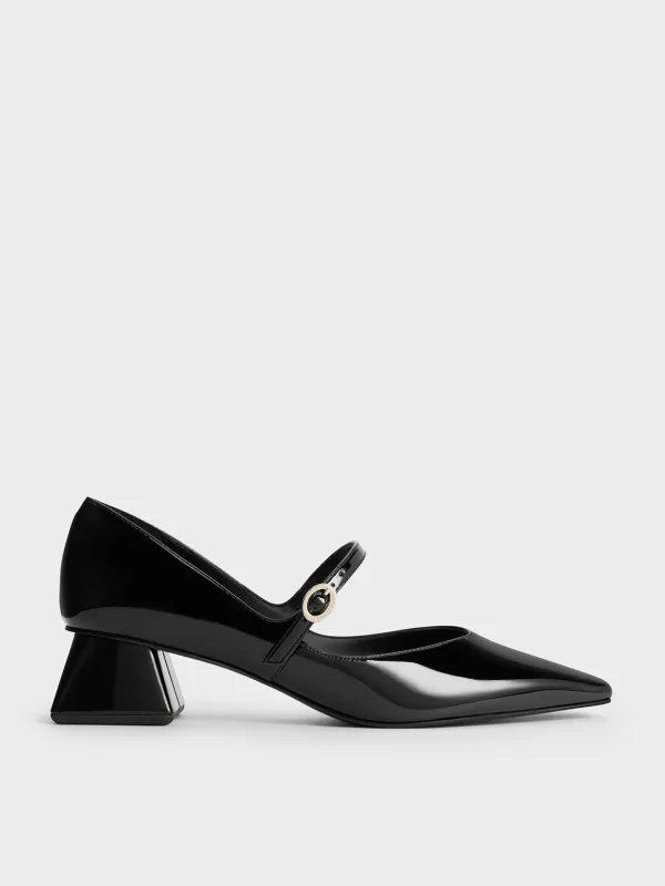 Charles & Keith - Roxane Patent Square-Toe Mary Janes sold by Charles & Keith