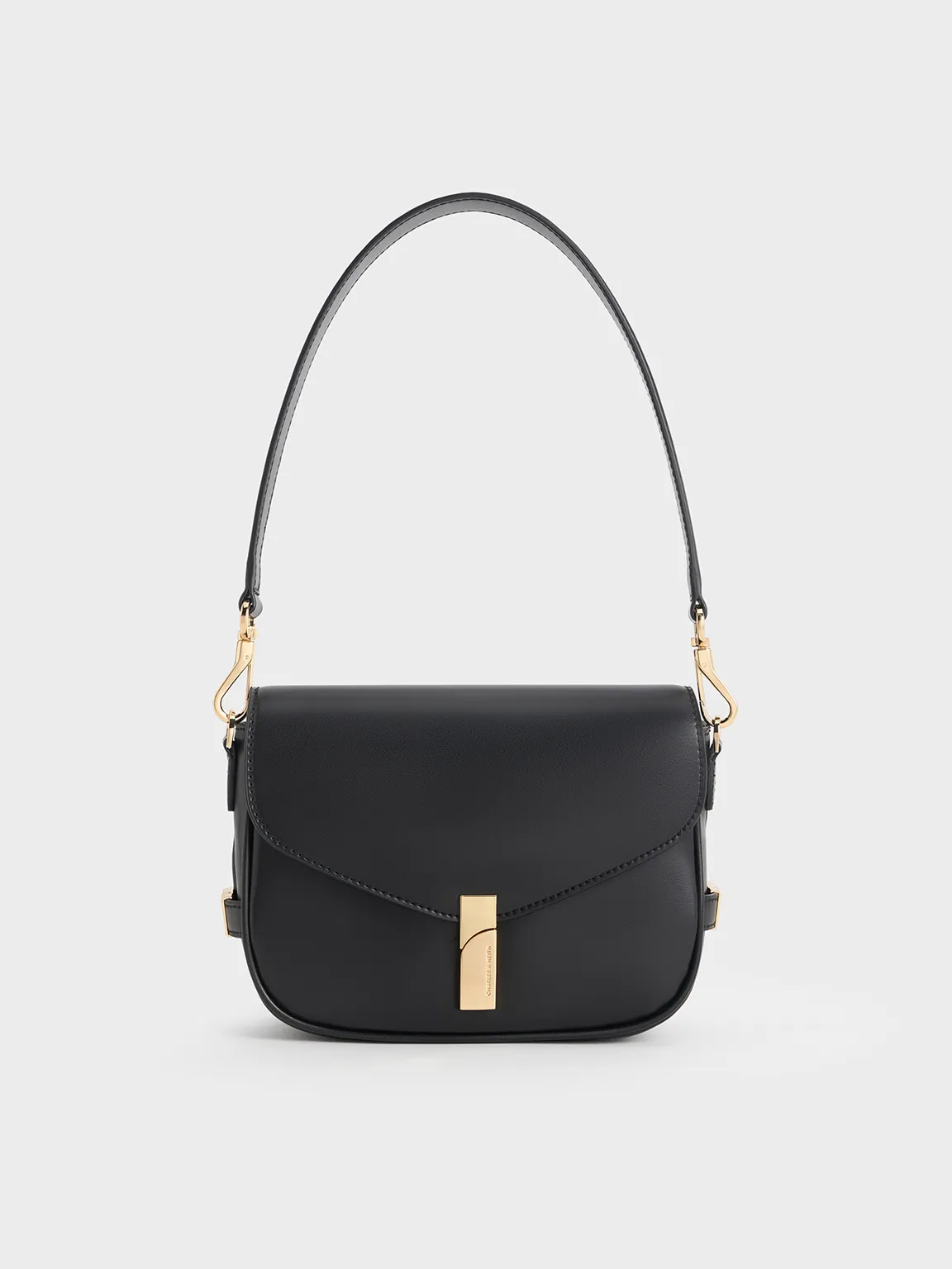 Charles & Keith - Aurelia Metallic-Accent Saddle Bag sold by Charles & Keith