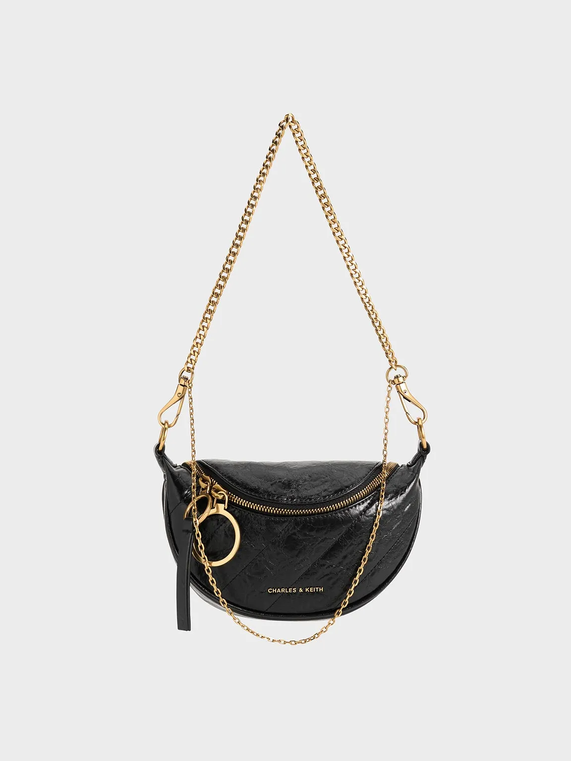 Charles & Keith - Philomena Half-Moon Crossbody Bag sold by Charles & Keith