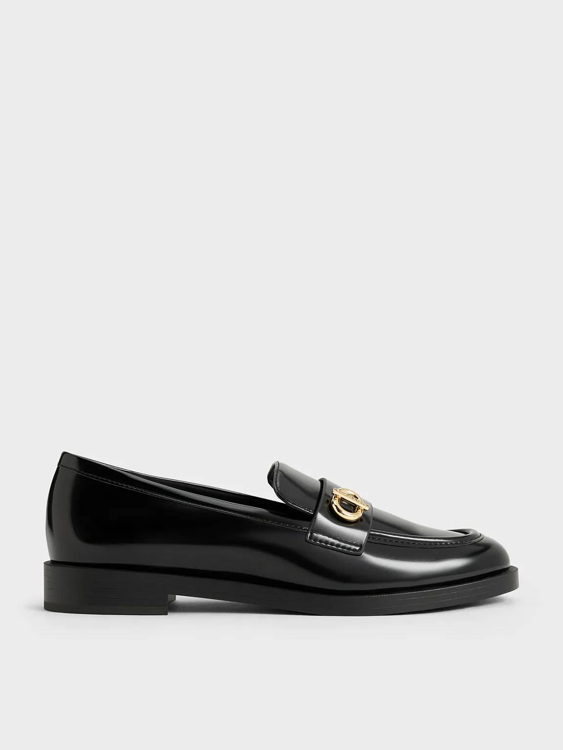 Charles & Keith - Metallic-Accent Loafers sold by Charles & Keith