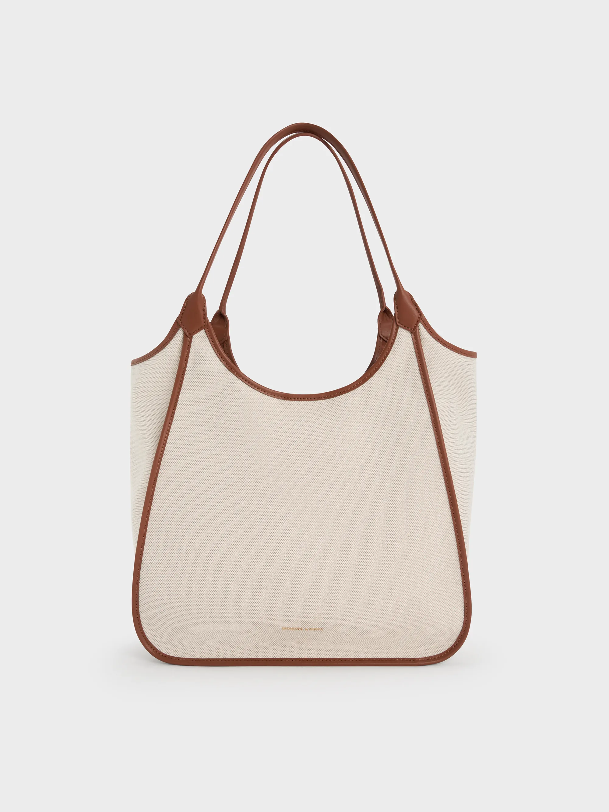 Charles & Keith - Sianna Canvas Contrast-Trim Tote Bag sold by Charles & Keith