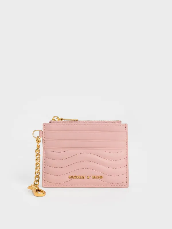 Charles & Keith - Aubrielle Stitch-Trim Zip Card Holder sold by Charles & Keith