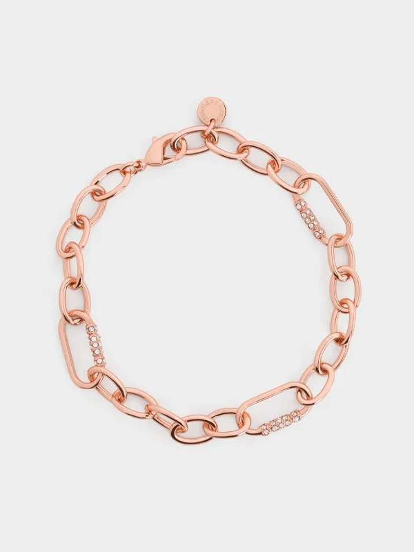 Charles & Keith - Reagan Crystal Chain-Link Bracelet sold by Charles & Keith