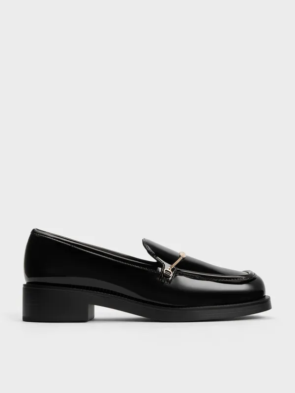 Charles & Keith - Lexie Metallic-Accent Loafers sold by Charles & Keith