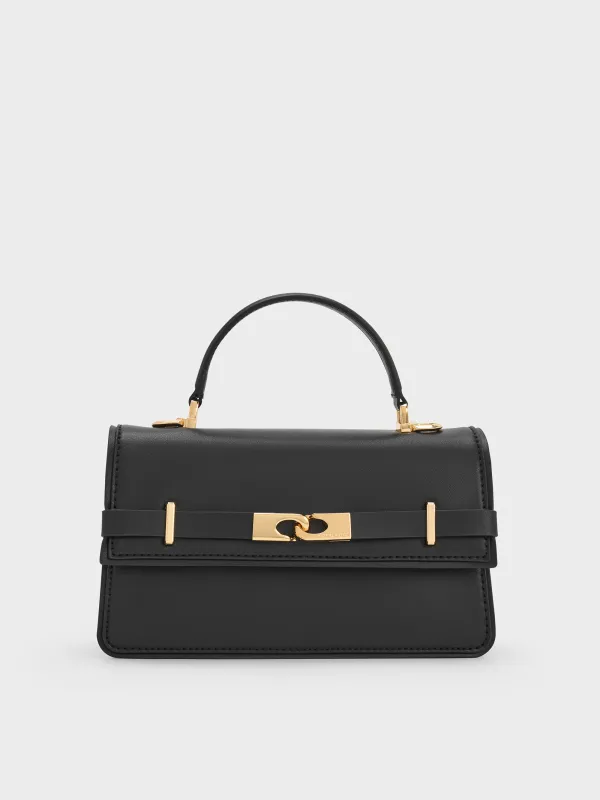 Charles & Keith - Arlet Belted Top Handle Bag sold by Charles & Keith
