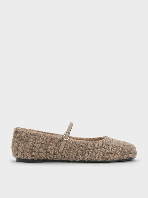 Charles & Keith - Crochet Mary Jane Flats sold by Charles & Keith