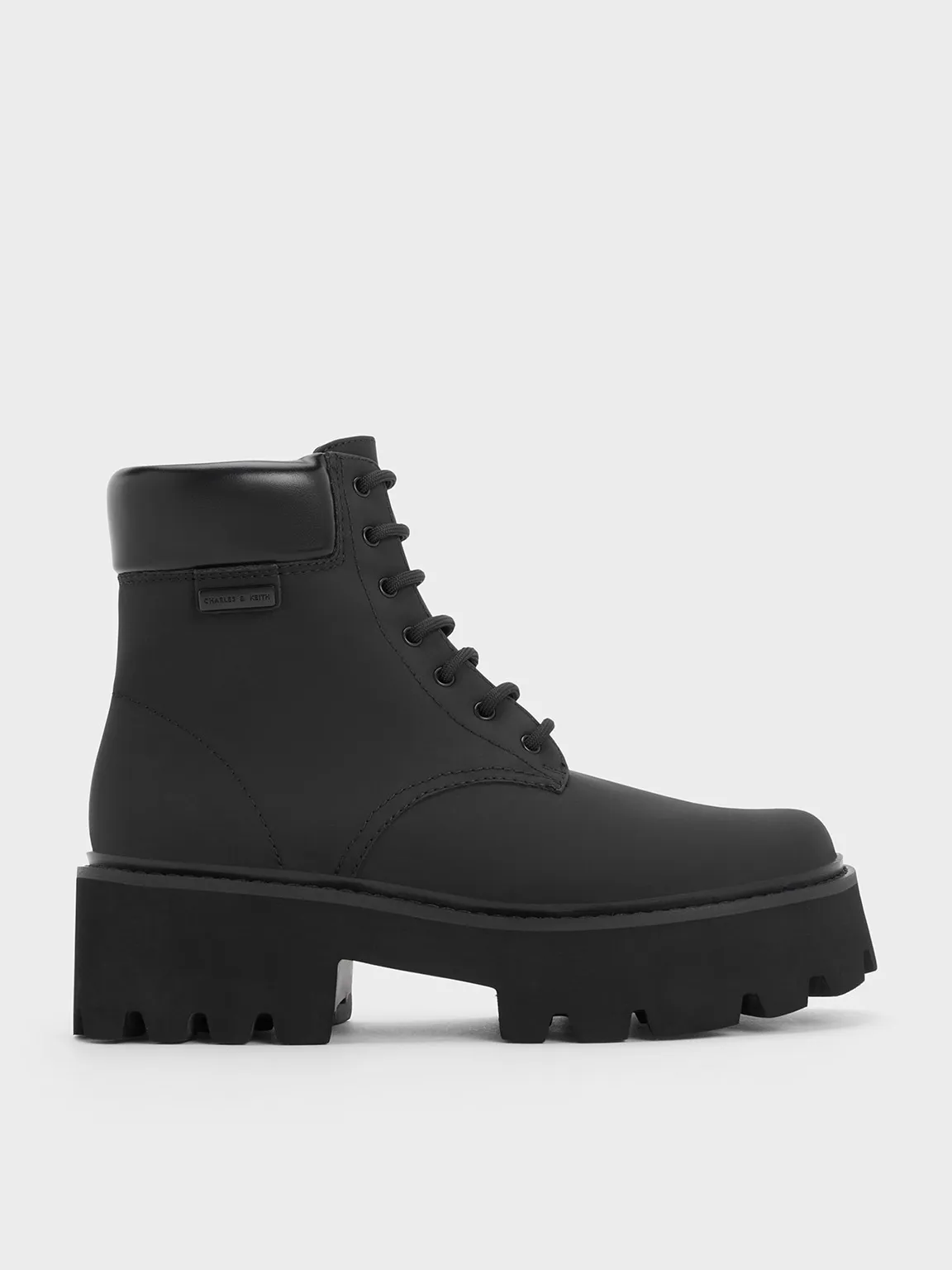 Charles & Keith - Ripley Ridged-Sole Ankle Boots sold by Charles & Keith