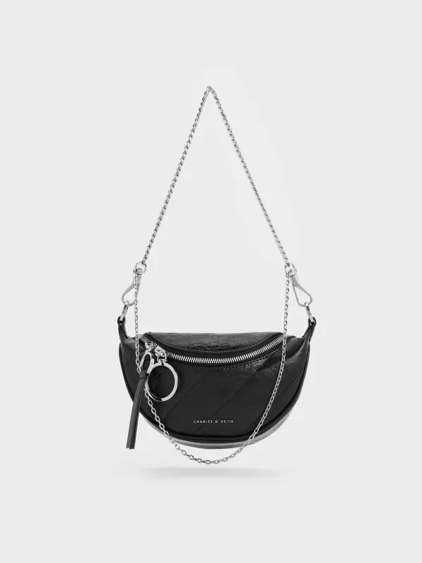 Charles & Keith - Philomena Half-Moon Crossbody Bag sold by Charles & Keith