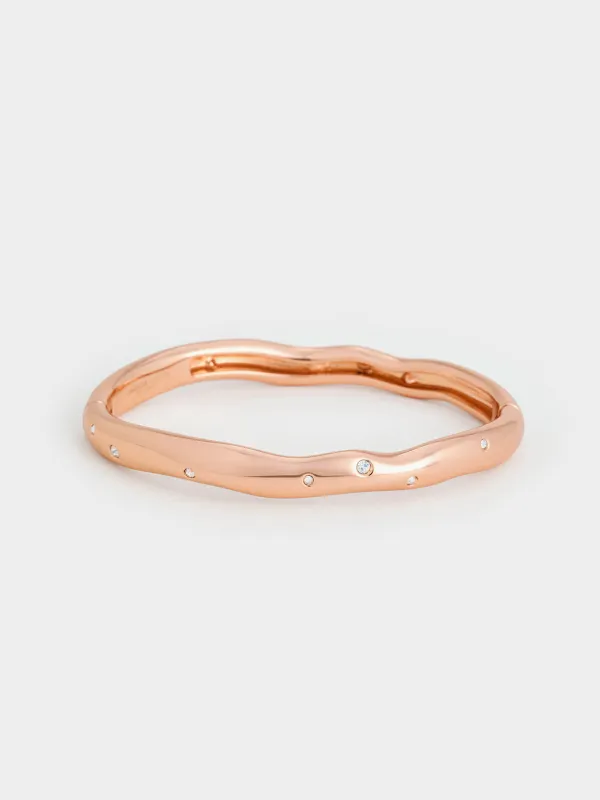 Charles & Keith - Ottilie Crystal Sculptural Bangle sold by Charles & Keith