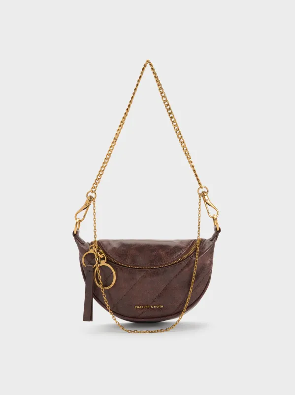 Charles & Keith - Philomena Half-Moon Crossbody Bag sold by Charles & Keith