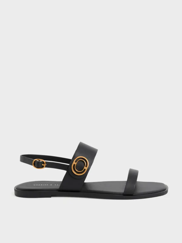 Charles & Keith - Metallic Accent Back Strap Sandals sold by Charles & Keith