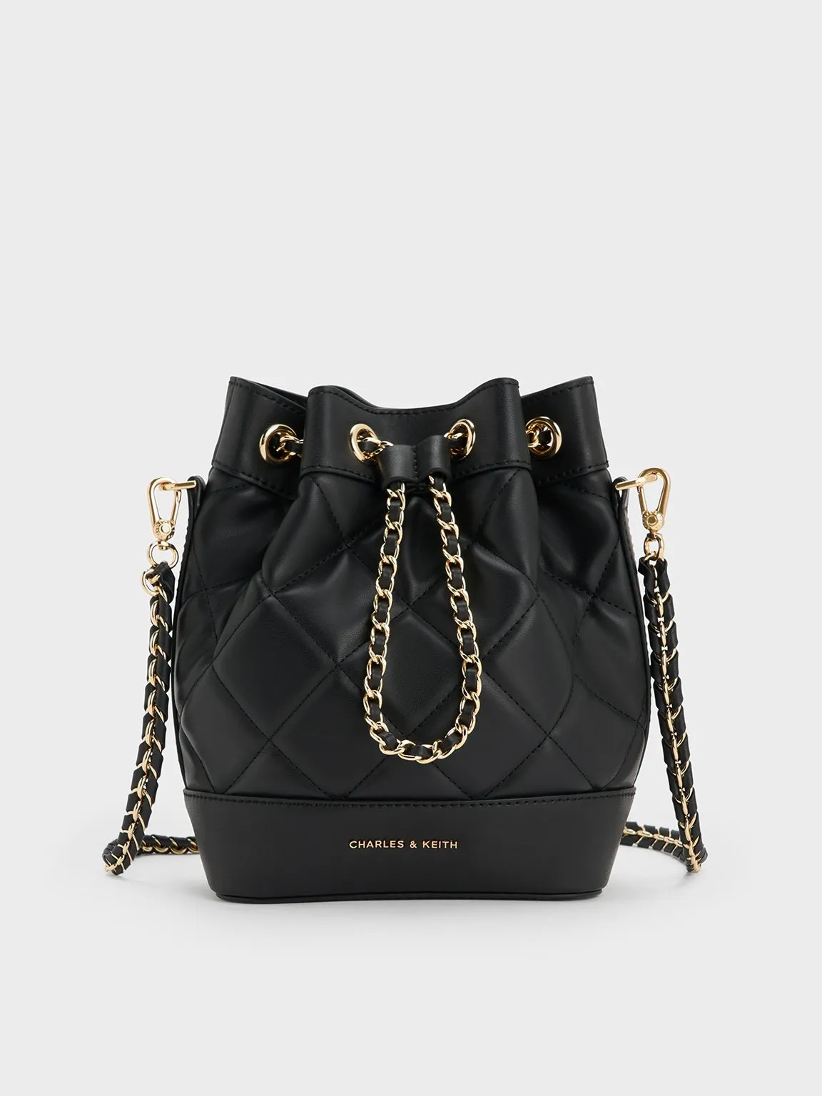 Charles & Keith - Julia Quilted Two-Way Bucket Bag sold by Charles & Keith