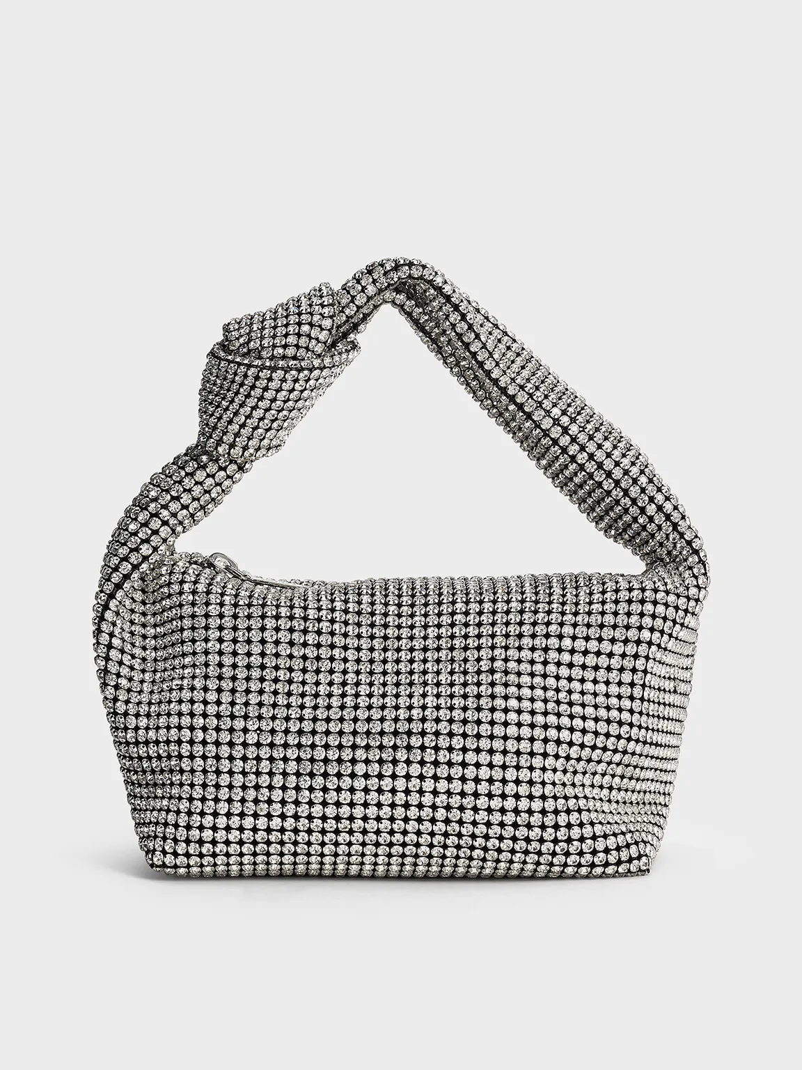 Charles & Keith - Crystal-Embellished Knotted-Strap Shoulder Bag sold by Charles & Keith