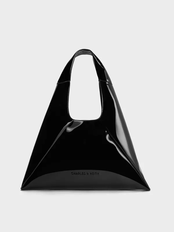 Charles & Keith - Bosie Patent Slouchy Hobo Bag sold by Charles & Keith